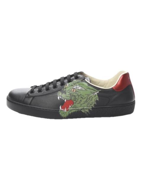 GUCCI Ace leather low trainers