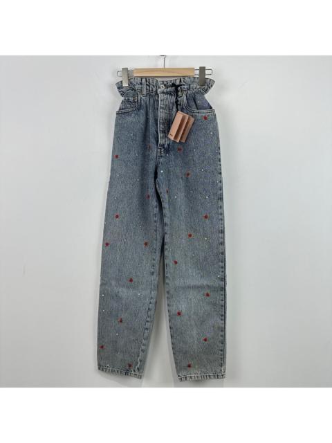 Miu Miu Miu Miu embroidered denim pants