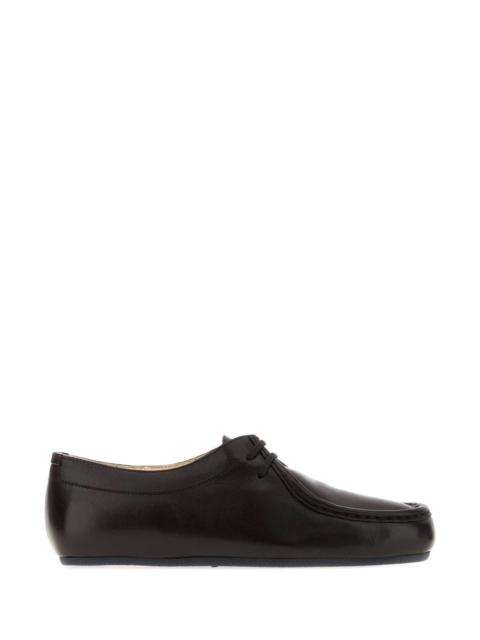 Jil Sander Jil Sander Women Dark Brown Leather Lace-Up Shoes