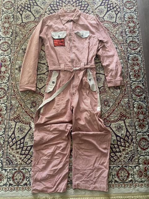 Other Designers Milkboy Tokyo Workpunk 181 Coverall Jumpsuit Red White Striped Vintage Rare