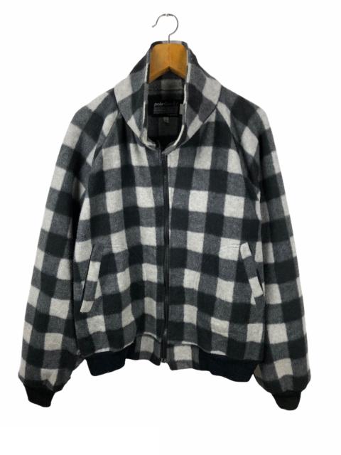 Other Designers Vintage - POLAR FLEECE PLAID CHECK BOMBER JACKET