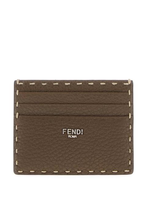 FENDI Fendi Men Mud Leather Card Holder