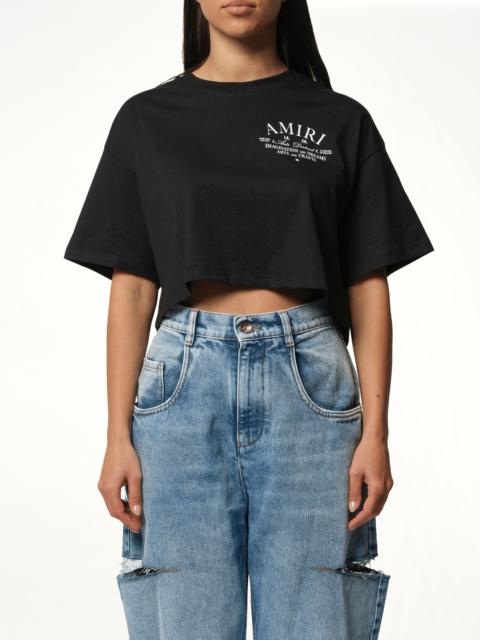 AMIRI Arts District Cropped T-Shirt in Black