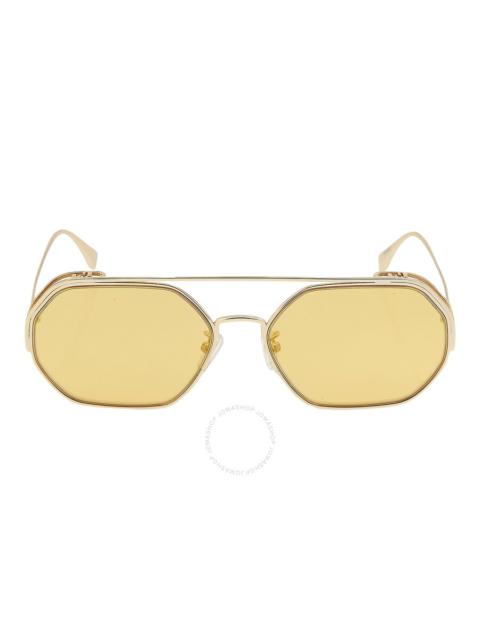FENDI Fendi Gold Mirror Geometric Ladies Sunglasses FE40039U 10L 57