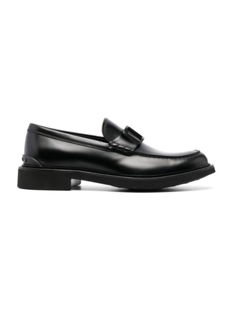 Black T Timeless Leather Loafers
