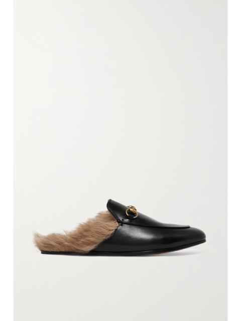 Princetown horsebit-detailed leather slippers