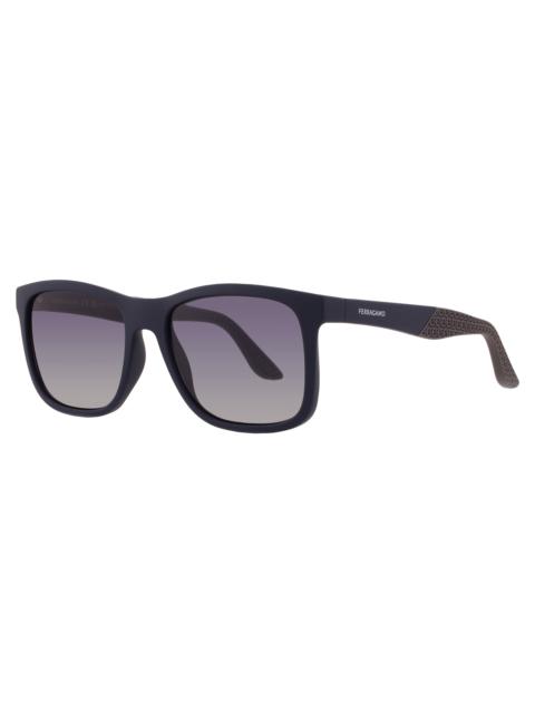 FERRAGAMO Ferragamo Blue Gradient Square Sunglasses SF1028SN 414 56