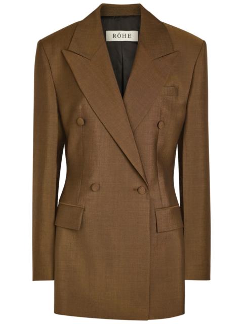 RÓHE Rohe Double-breasted Wool and Mohair-blend Blazer