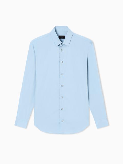 GIORGIO ARMANI SLIM-FIT SHIRT IN COTTON POPLIN