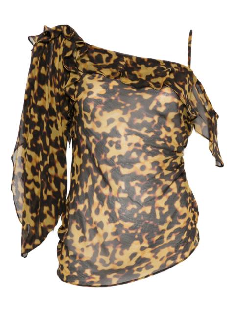 CHRISTOPHER ESBER ruffle-trimmed drape top