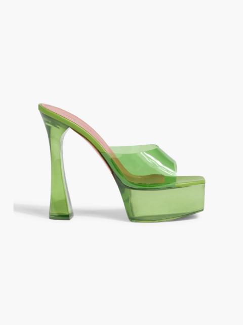 Amina Muaddi Dalida 140 PVC platform mules
