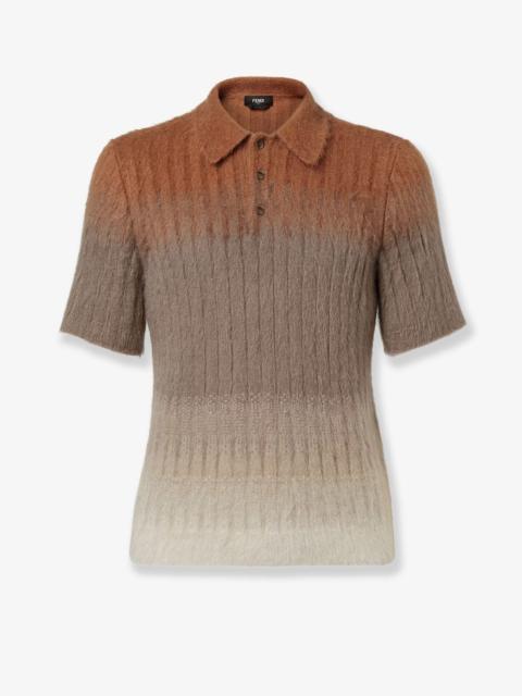 FENDI Fendi Dégradé Mohair And Wool Polo Shirt