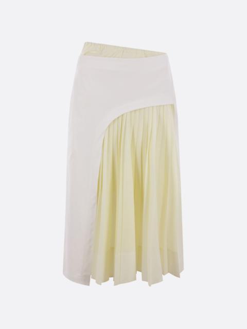 panelled pleated skirt