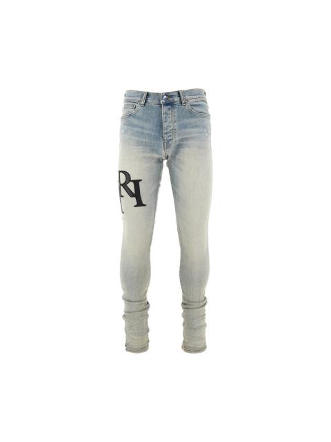 AMIRI 'STAGGERED LOGO' SKINNY FIT JEANS