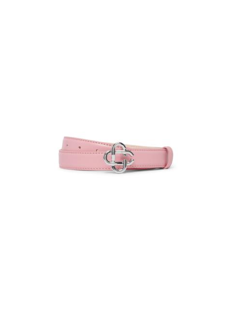 CASABLANCA Women's Pink Silver CC Logo Buckle Belt | Casablanca Paris