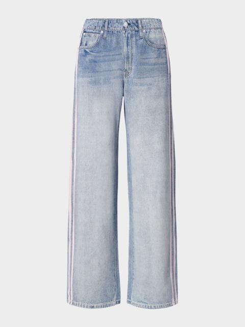 rag & bone Miramar Terry Wide-Leg Track Jeans