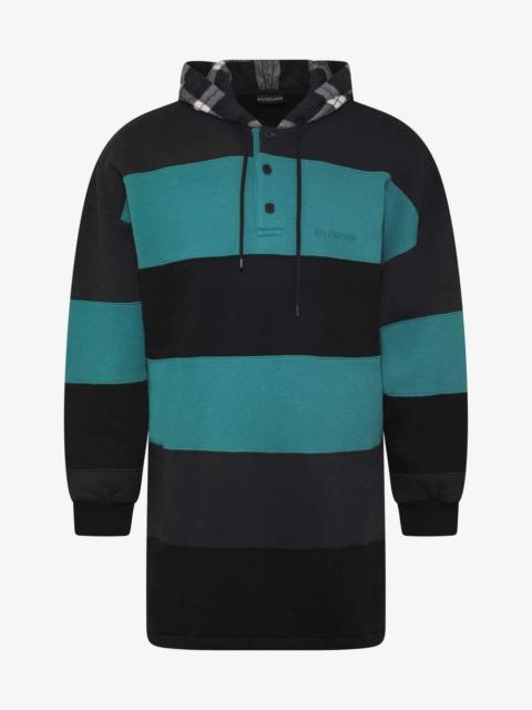 BALENCIAGA Balenciaga Green & Black Stripe Oversized Hoodie - SS19