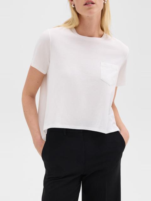 Theory Theory Easy Apex High-Low Pocket T-Shirt in White at Nordstrom
