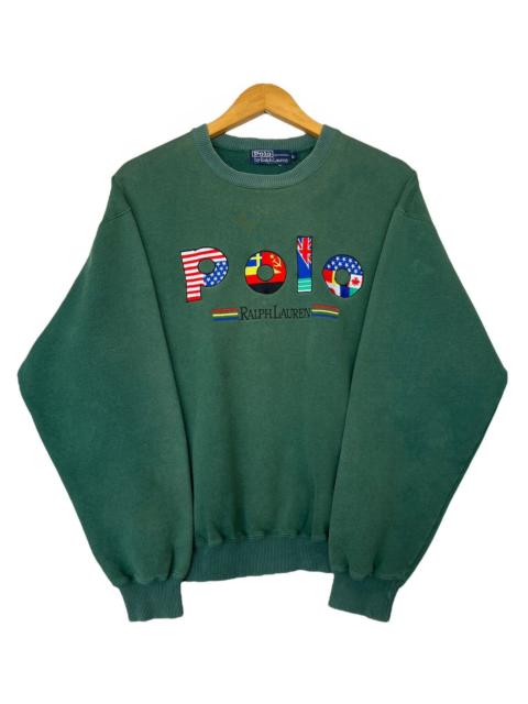 Other Designers Vintage 90s Polo Ralph Lauren Polo Flag Sweatshirt