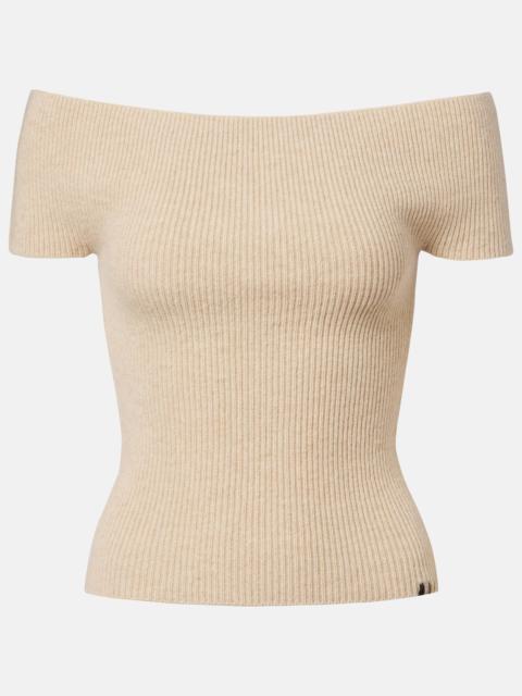 extreme cashmere N°381 Libra cashmere-blend top