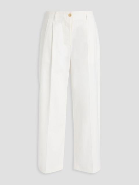 TOTEME Cotton-twill straight-leg pants