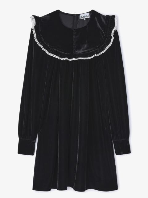GANNI BLACK VELVET DRESS