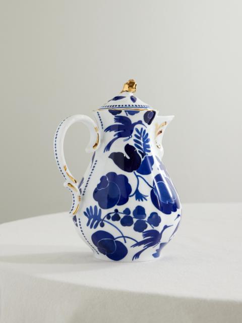 La DoubleJ Mama Gold-plated Porcelain Teapot