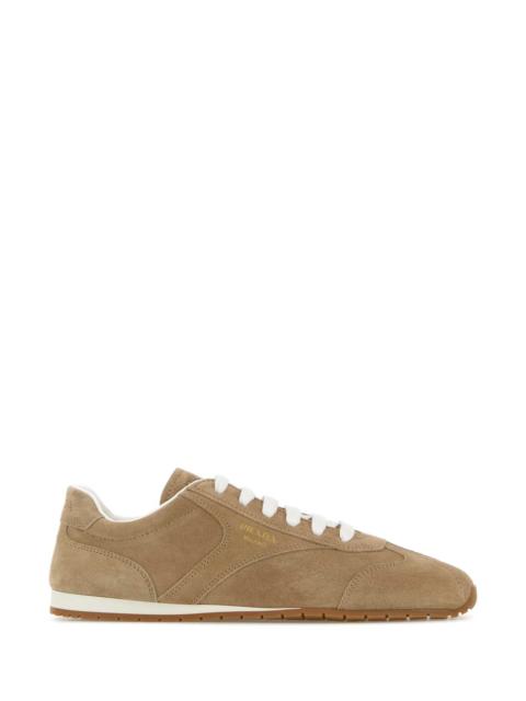 Prada Prada Women Beige Suede Sneakers