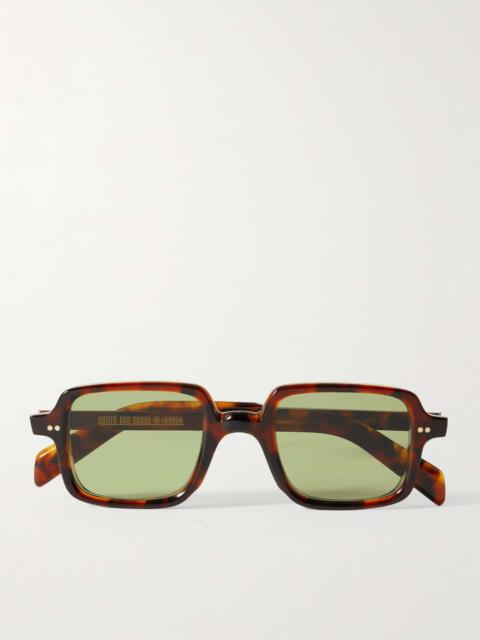 GR02 Rectangle-Frame Tortoiseshell Acetate Sunglasses