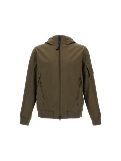 hooded zip-fastening jacket