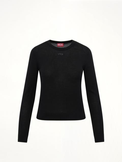 Diesel M-ALINESA Knit Sweater in Black