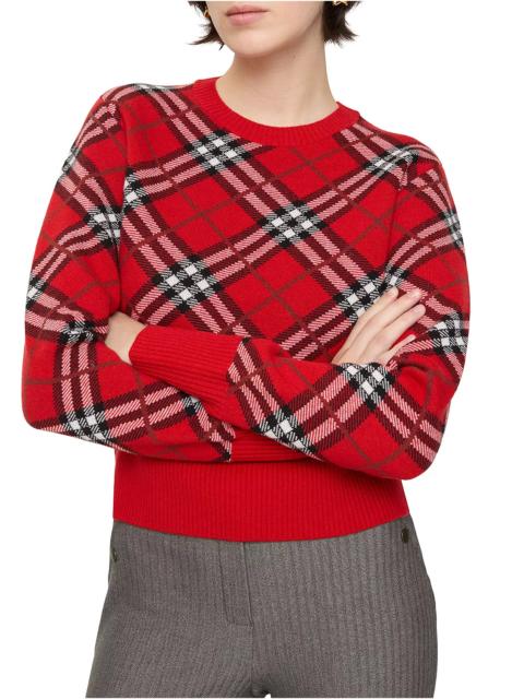 Burberry Gaia Check Wool Cashmere Blend Sweater - Exclusive