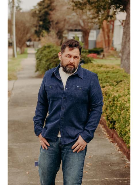 Iron Heart WAFFLE WORK SHIRT - INDIGO IHSH-96-IND