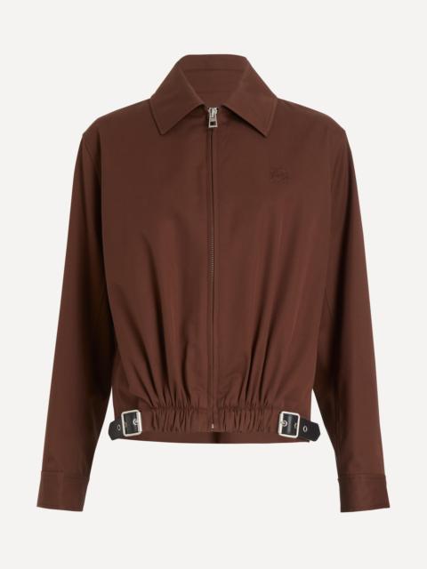 Loewe Brown Belted Silk Twill Jacket