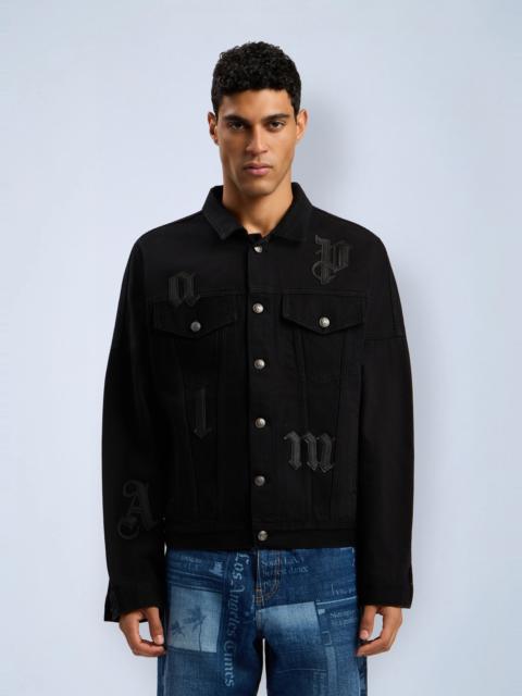 Palm Angels Gothic Logo Denim Jacket