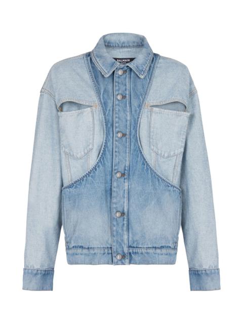 Balmain PANELLED-DESIGN DENIM JACKET