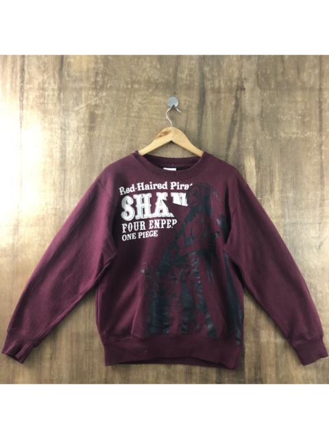 Other Designers One Piece - Shanks One Piece Anime Japan Maroon Sweatshirt