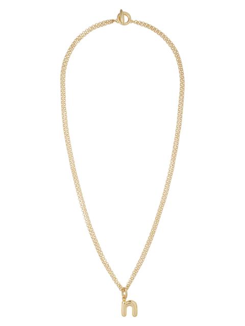ROXANNE ASSOULIN ROXANNE ASSOULIN The Puffy Initial Pendant Necklace in Gold N at Nordstrom
