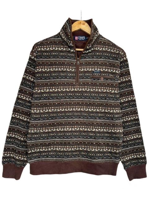 Other Designers Vintage Chaps Ralph Lauren Half Zipper Brown Sweatshirt