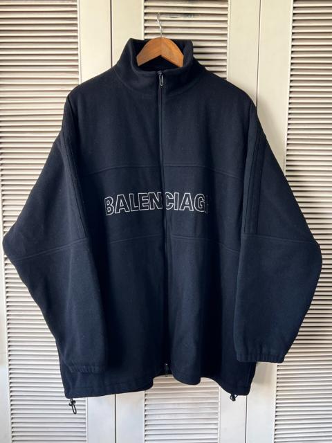 BALENCIAGA Balenciaga Men's Black Logo Zip-Up Jacket