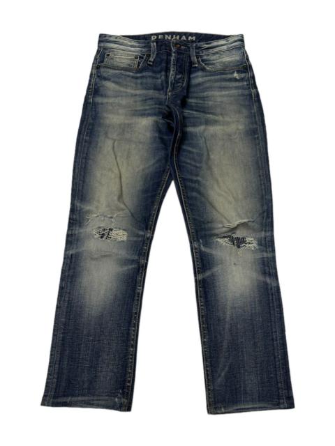 Other Designers DENHAM RAZOR SLIM FIT DISTRESSED DENIM JEANS