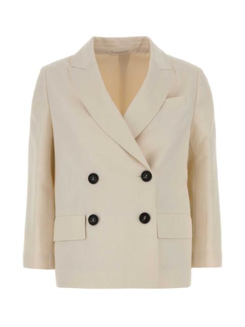 Brunello Cucinelli Brunello Cucinelli Women Ivory Jersey Blazer