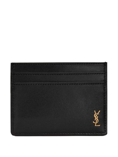 SAINT LAURENT Saint Laurent Men Tiny Cassandre Credit Card Case In Shiny Leather