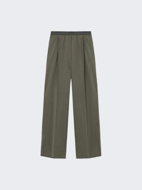 Loewe Wool Trousers Khaki Green