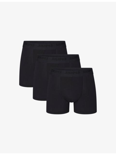 SKIMS Branded-waistband 3in pack of three stretch-modal boxer briefs