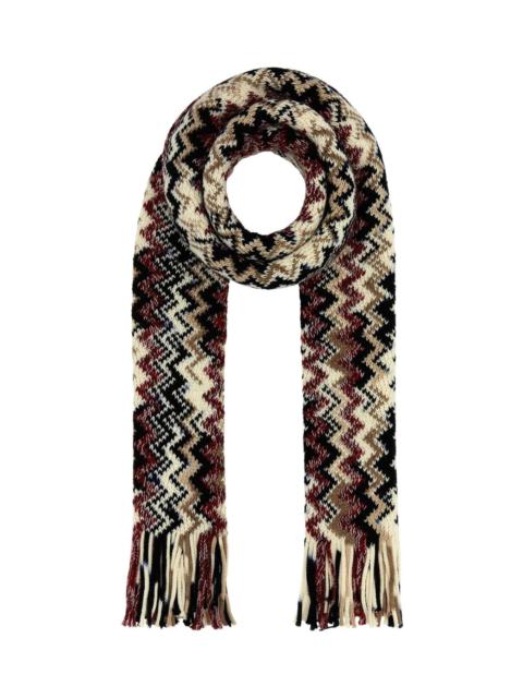 Embroidered Wool Scarf