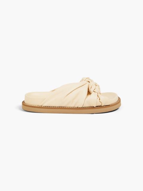 JOSEPH Big Knot leather slides