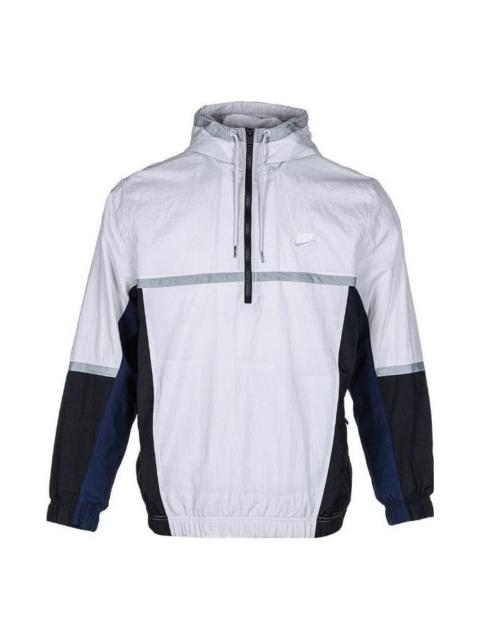 Nike Nike Half-Zip Hooded Windproof Jacket 'Gray' CZ9963-097