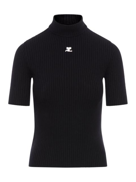 courrèges Courreges Women Reedition Short Sleeves Rib Knit Sweater