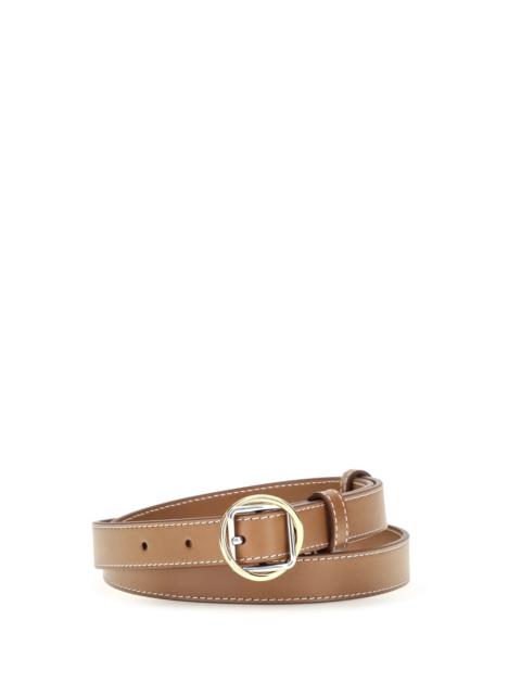 JACQUEMUS Jacquemus Salon Slim Leather Belt Light Brown